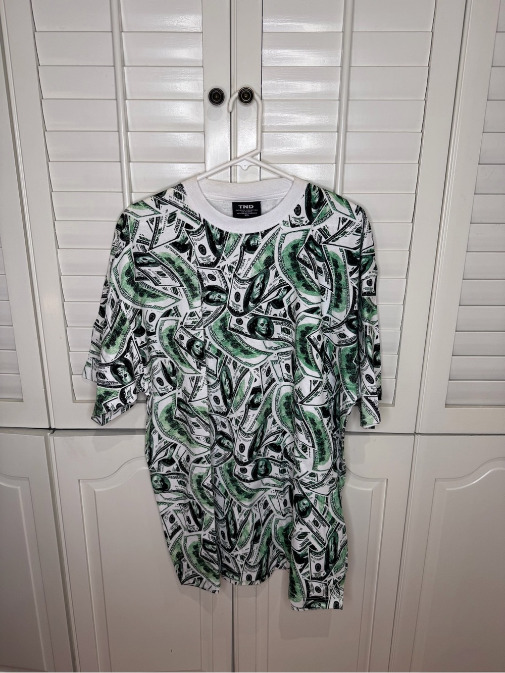 TND Money Print Graphic Tee - White & Green
